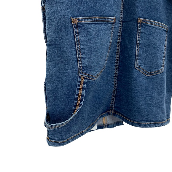 Love Trends Denim Jean Skirt Overall Jumper Size Medium - Picture 9 of 11